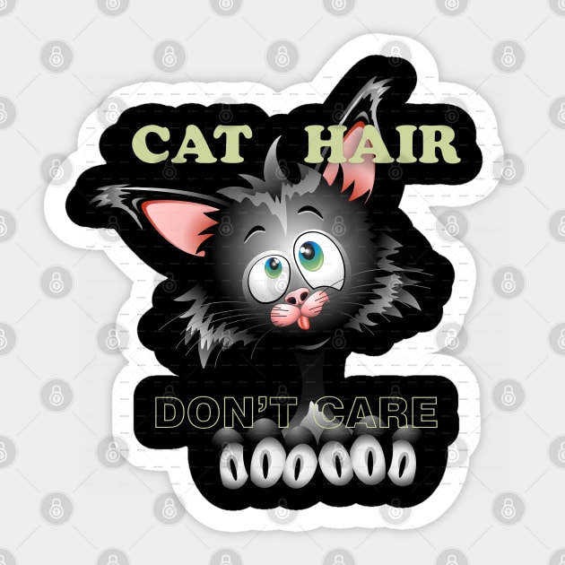 Cat hair Sticker by PASSIONANDPASSION